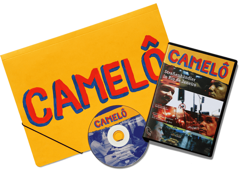 Pressemappe, DVD und DVD-Hülle des Dokumentarfilms Camelô