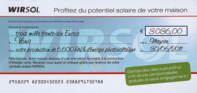 Flyer Mehrwert-<wbr />Scheck Privat­kunden Frankreich