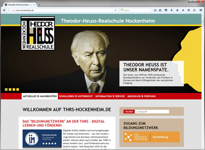 Website Theodor-Heuss-Realschule Hockenheim